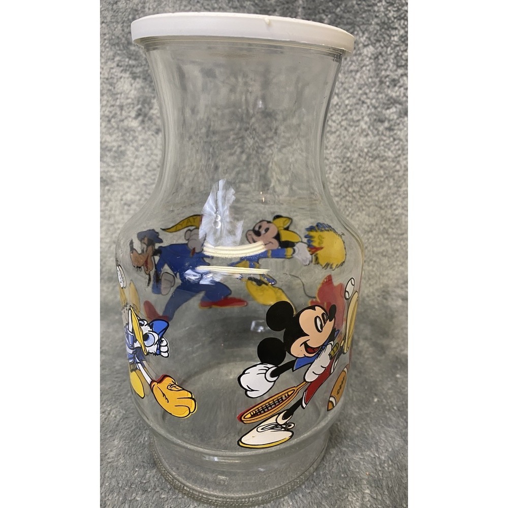 The Walt Disney Productions Mickey & Friends Sports Glass Canister With Lid - Picture 5 of 10